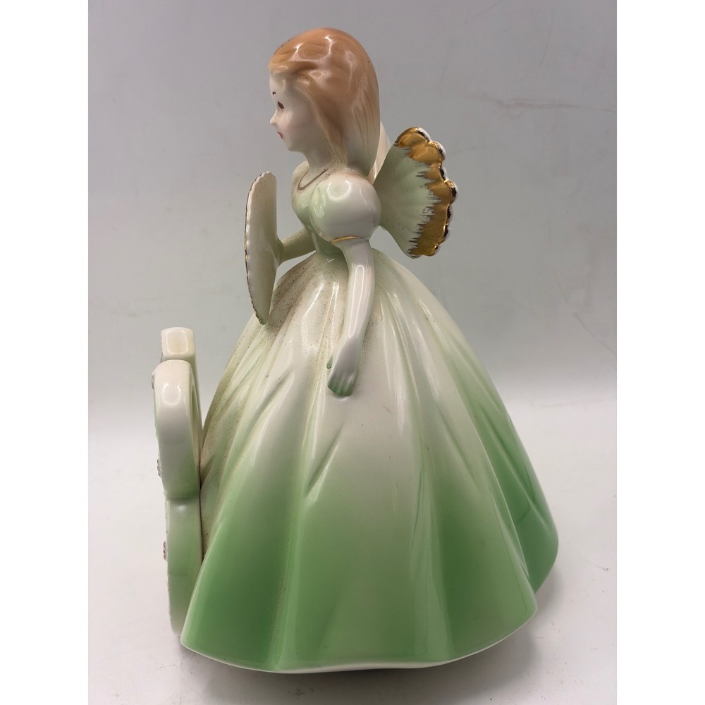 Josef Originals Birthday Girl 18th Birthday Angel Figurine Green Gold 651651 - Picture 3 of 8